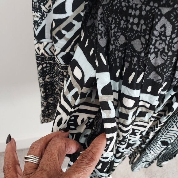 Free People Tegan Border Printed Mini Dress Size 12 - Picture 5 of 16